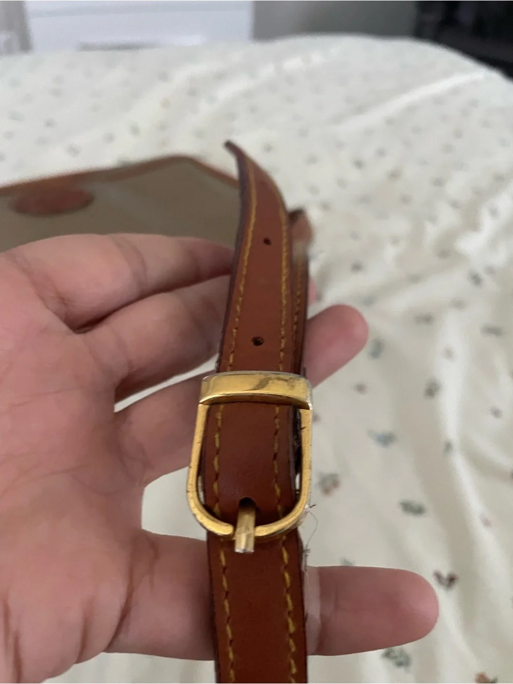 Dooney & Bourke Pebbled Leather Crossbody in Green with Brown Trim